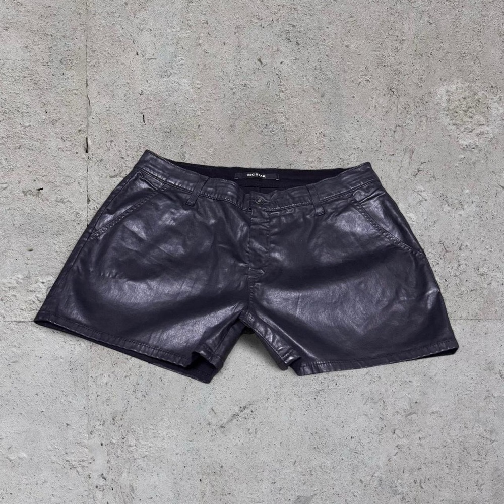 Big Star Faux-Leather Shorts